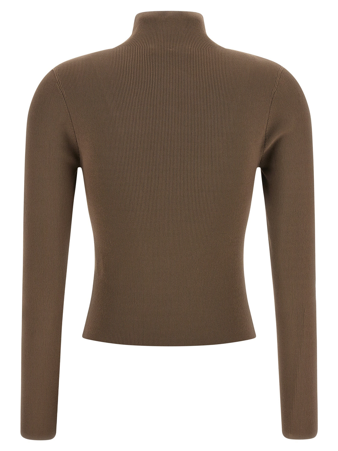 Alexander Wang Logo Ribbed Sweater Sweaters and Cardigans - Beige | b0f423bcb65766820e968cf5aba3d86342ed42ca