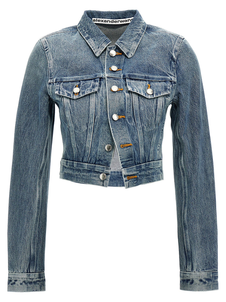 Slim Trucker Casual Jackets, Parka Blue