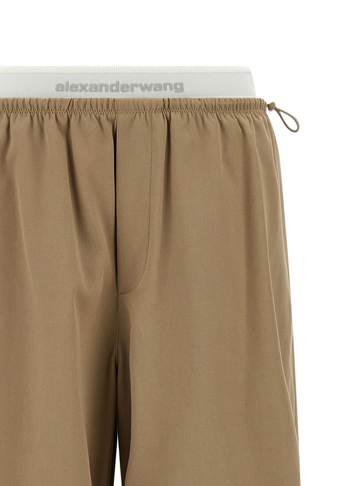 Alexander Wang Double Layer Waist Trousers Pants - Beige | 0fdb97beefd2b68b3459640565958c7848253ad9