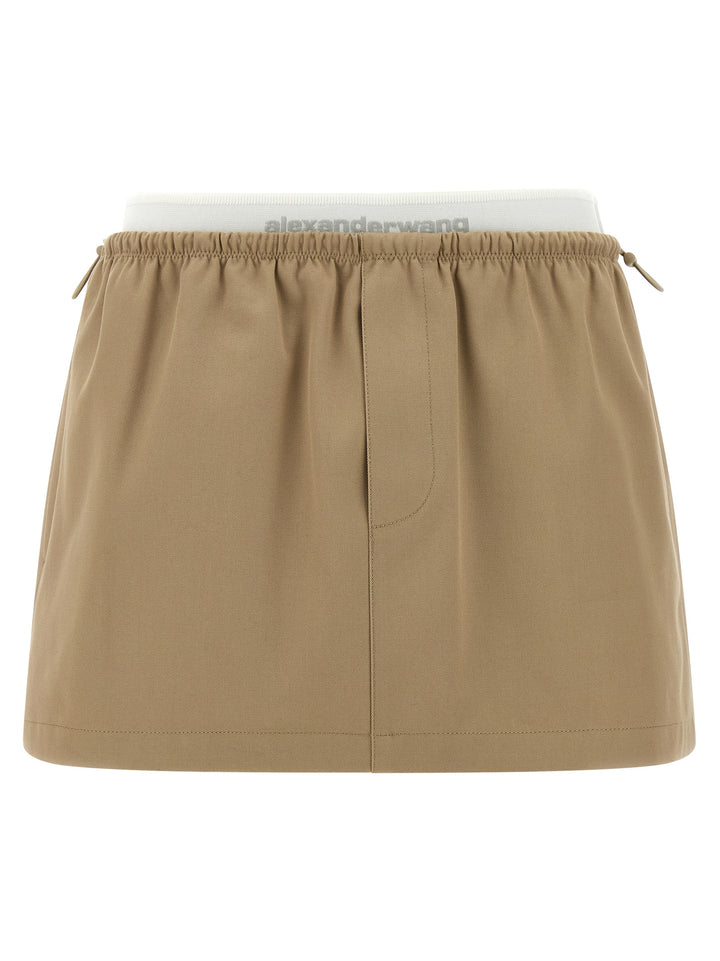 Alexander Wang Double Layer Waist Skirt Skirts - Beige | a19e1af4fd28204ba370ae8e0f82cae8b98c1e21