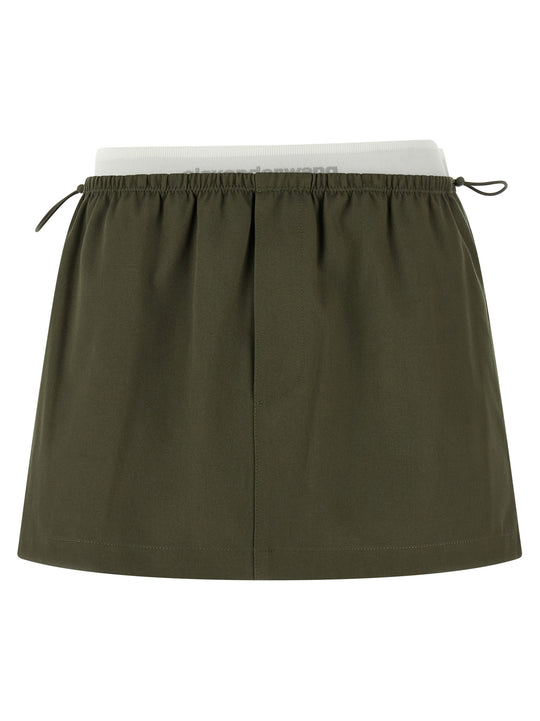 Double Layer Waist Skirt Skirts Green