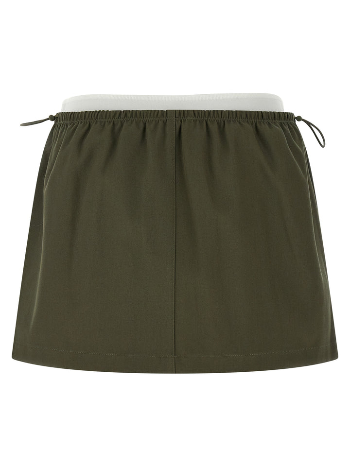 Alexander Wang Double Layer Waist Skirt Skirts - Green | 13ffb562a916eeee8accaded08167caa711a9eb6