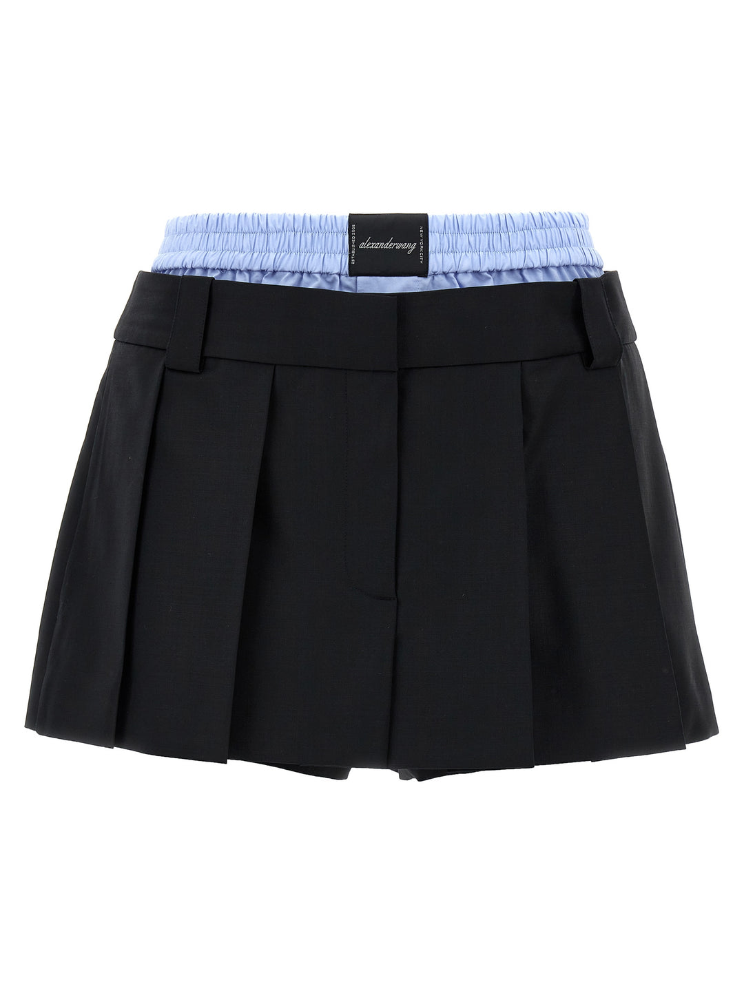 Prestyled Pleated Bermuda, Short Black