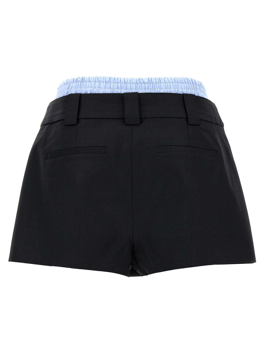 Prestyled Pleated Bermuda, Short Black