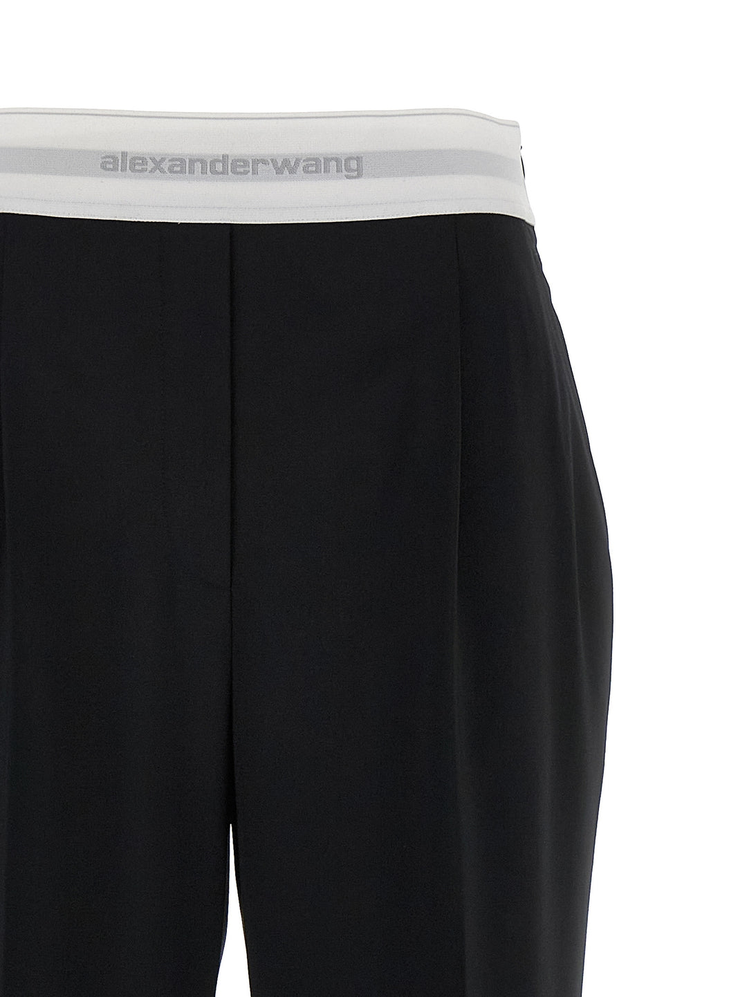 Alexander Wang Logo Elastic Pants - White/Black | b378a187598504efc109808b67843d8e9a2430f7
