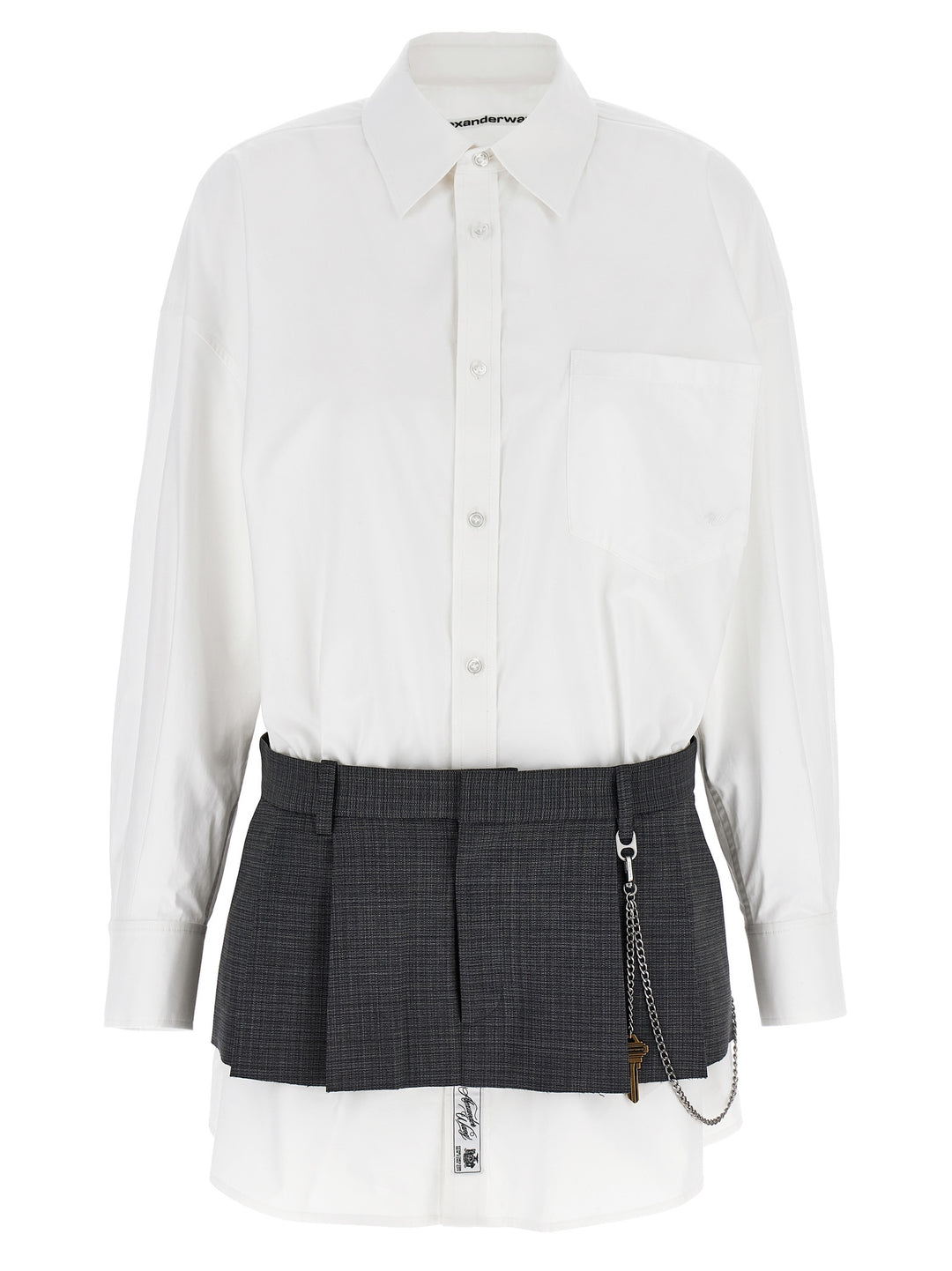 Alexander Wang Pre-Styled Shirt Dress W Chain Dresses Multicolor | Wan Wanan Luxury Alexander Wang Pre-Styled Shirt Dress W Chain Dresses Multicolor | Wan Wanan Luxury