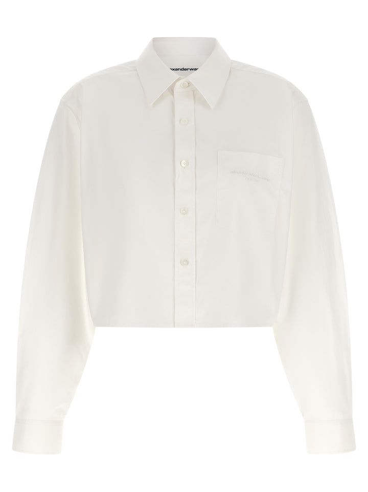 Alexander Wang Cropped Shirt Shirt and Blouse - White | f54f9541378230eed8732a775448105a03e929ba