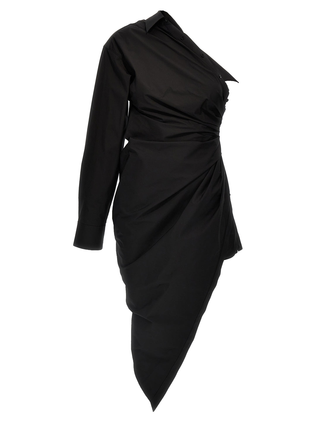 Alexander Wang Asymmetrical Shirt Dress - Black Alexander Wang Asymmetrical Shirt Dress - Black