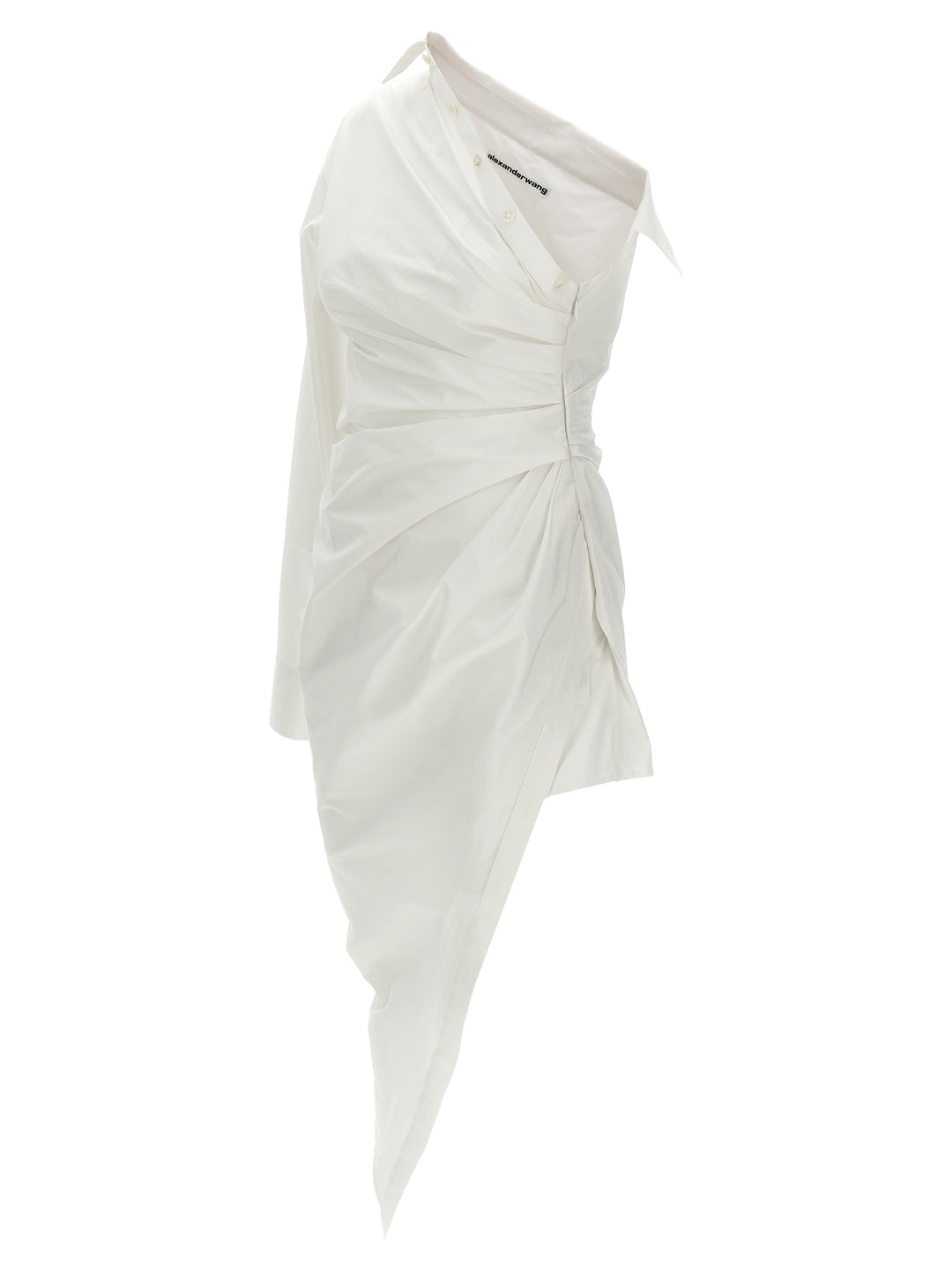 Asymmetrical Shirt Dress Shirt, Blouse White