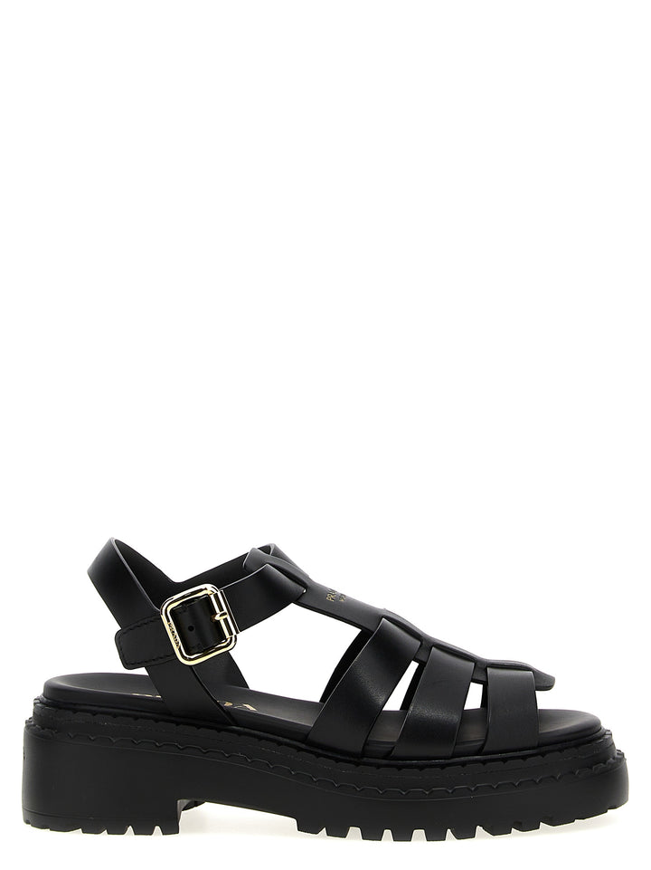 Prada Monolith Sandals - Black | 268289ec68d0c7542111ad9c863a9eef704fce7b