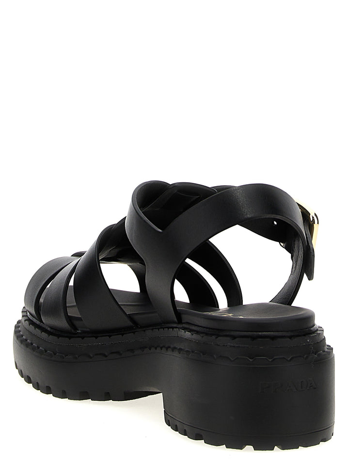Prada Monolith Sandals - Black | a89e21e9b6e02175d4e37b5cd213b7ad65882727