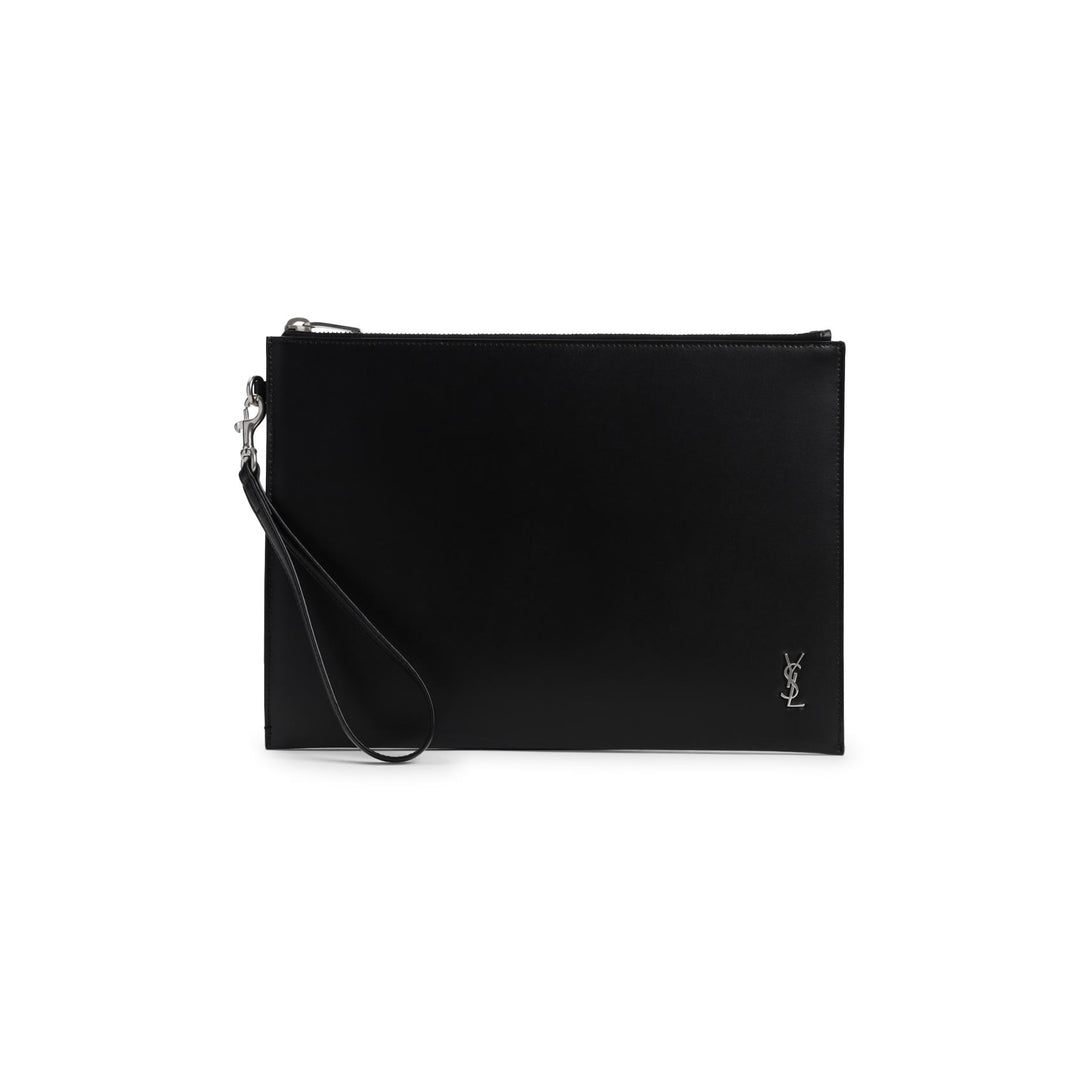 Black Leather Ipad Case Handbags Black