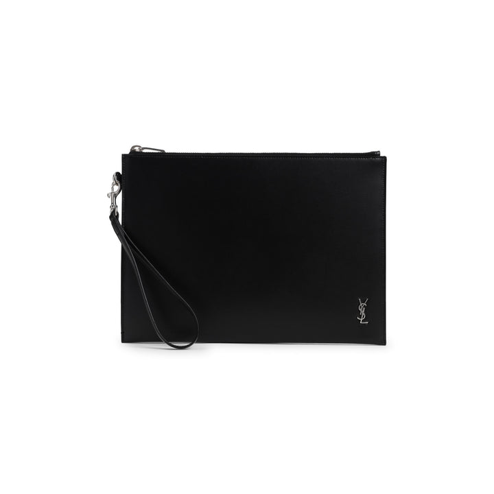 Black Leather Ipad Case Handbags Black