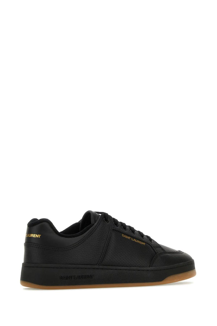 Sl/61 Low-Top In Perforated Leather Sneakers Black
