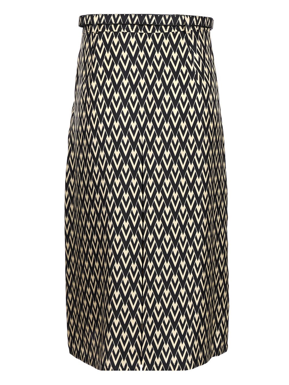 Silk Twill Pleated Skirt Skirts Multicolor