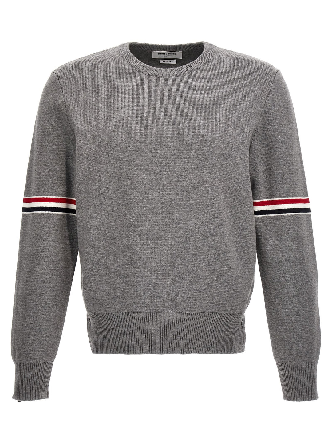 Compact Cotton Knit Sweater Knitwear Grey