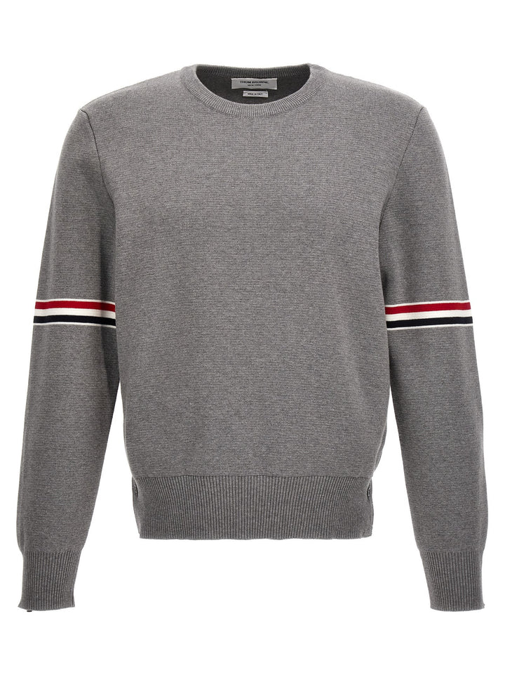 Compact Cotton Knit Sweater Knitwear Grey