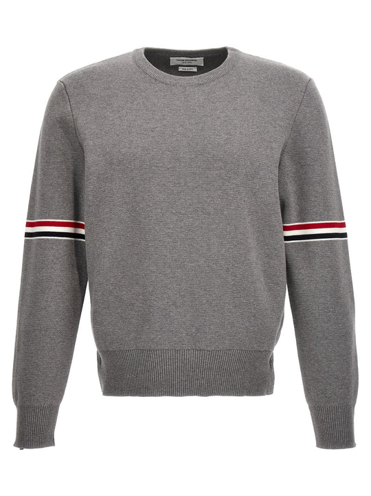 Compact Cotton Knit Sweater Knitwear Grey
