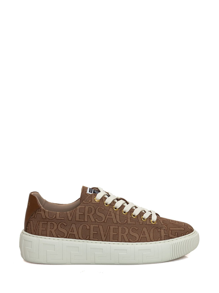 Versace Allover Sneakers Beige