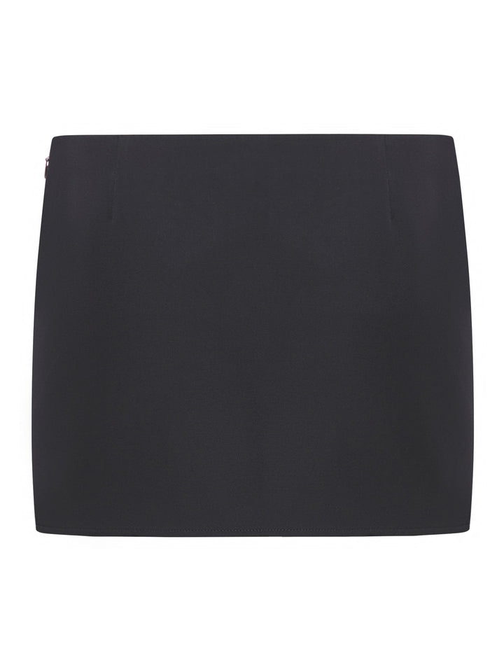 Wool Mini Skirt Skirts Black