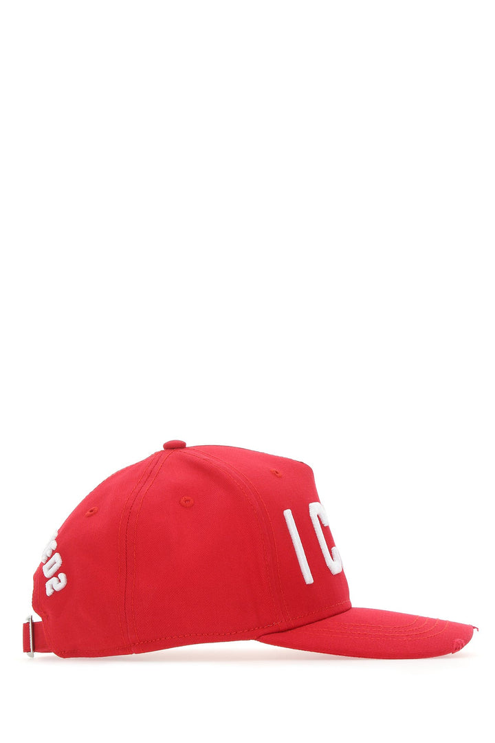 Tiziano red canvas baseball cap