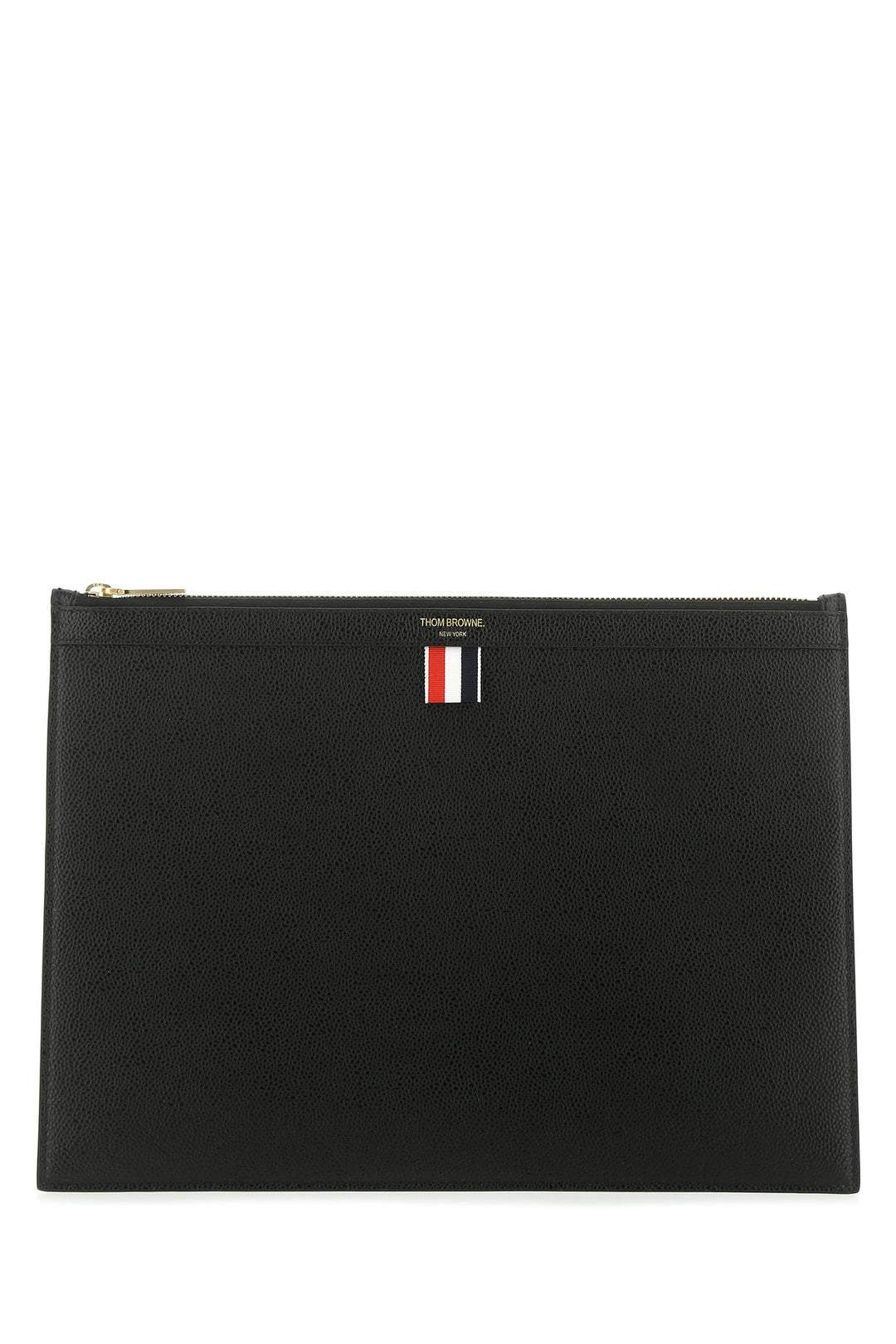 Black leather document case