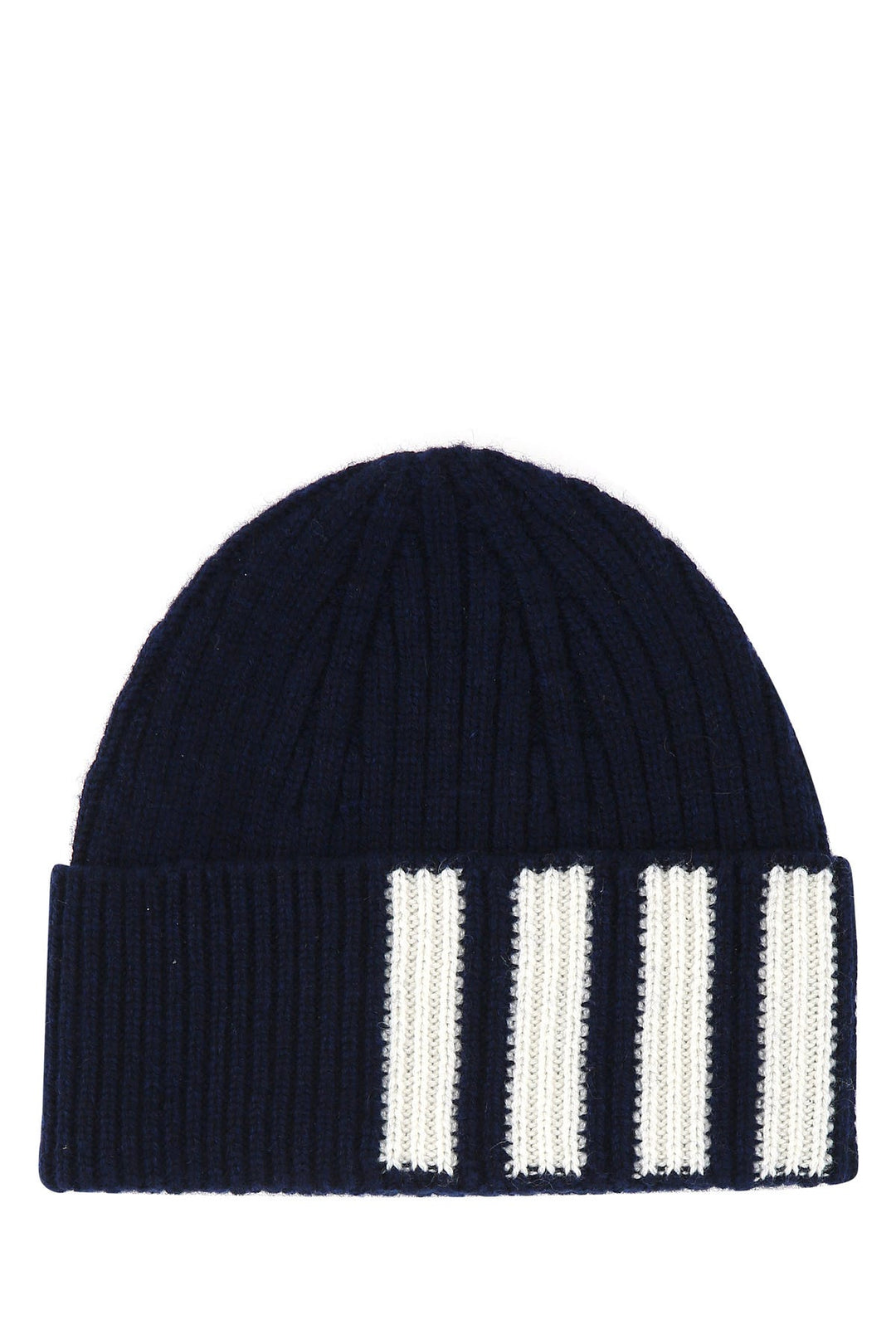 Dark blue cashmere beanie hat