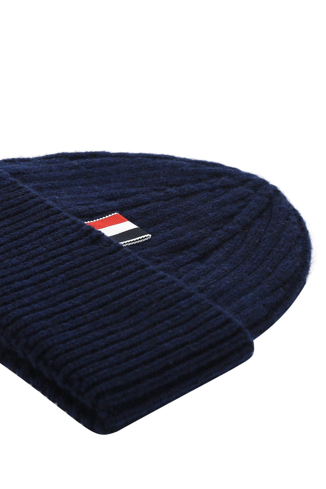 Dark blue cashmere beanie hat