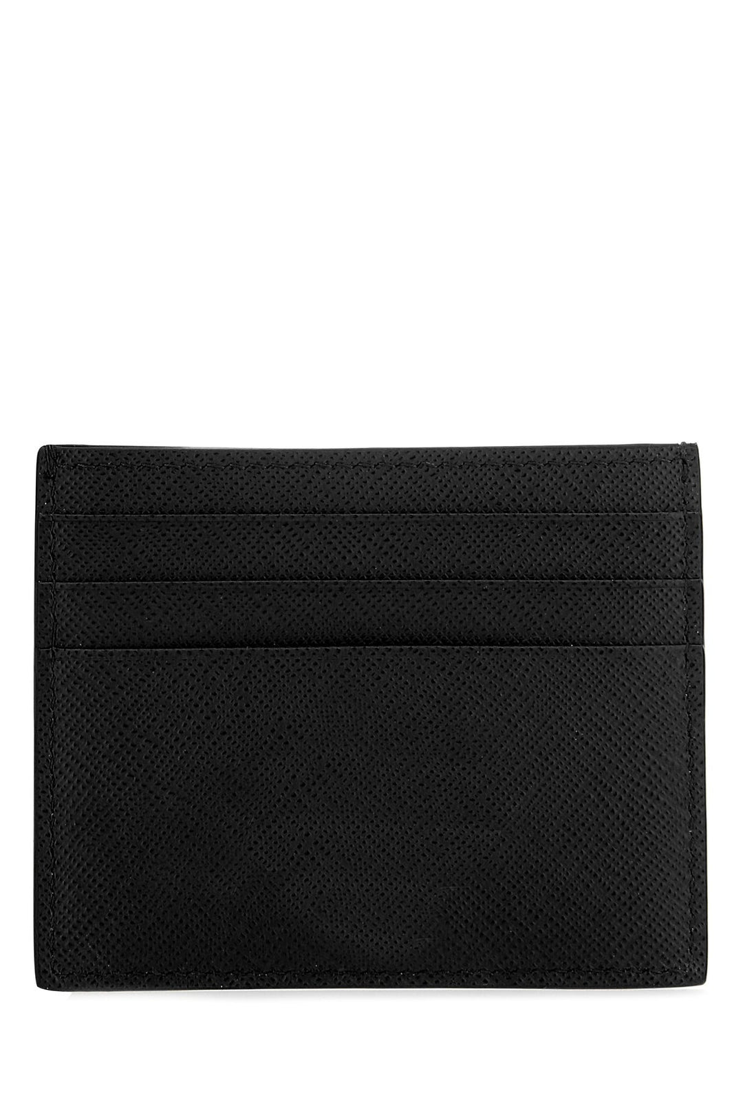 Black leather card holder