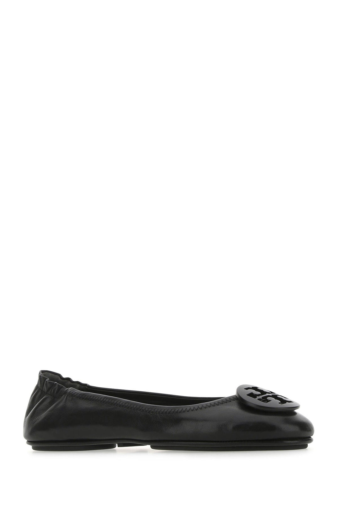 Black nappa leather Minnie ballerinas