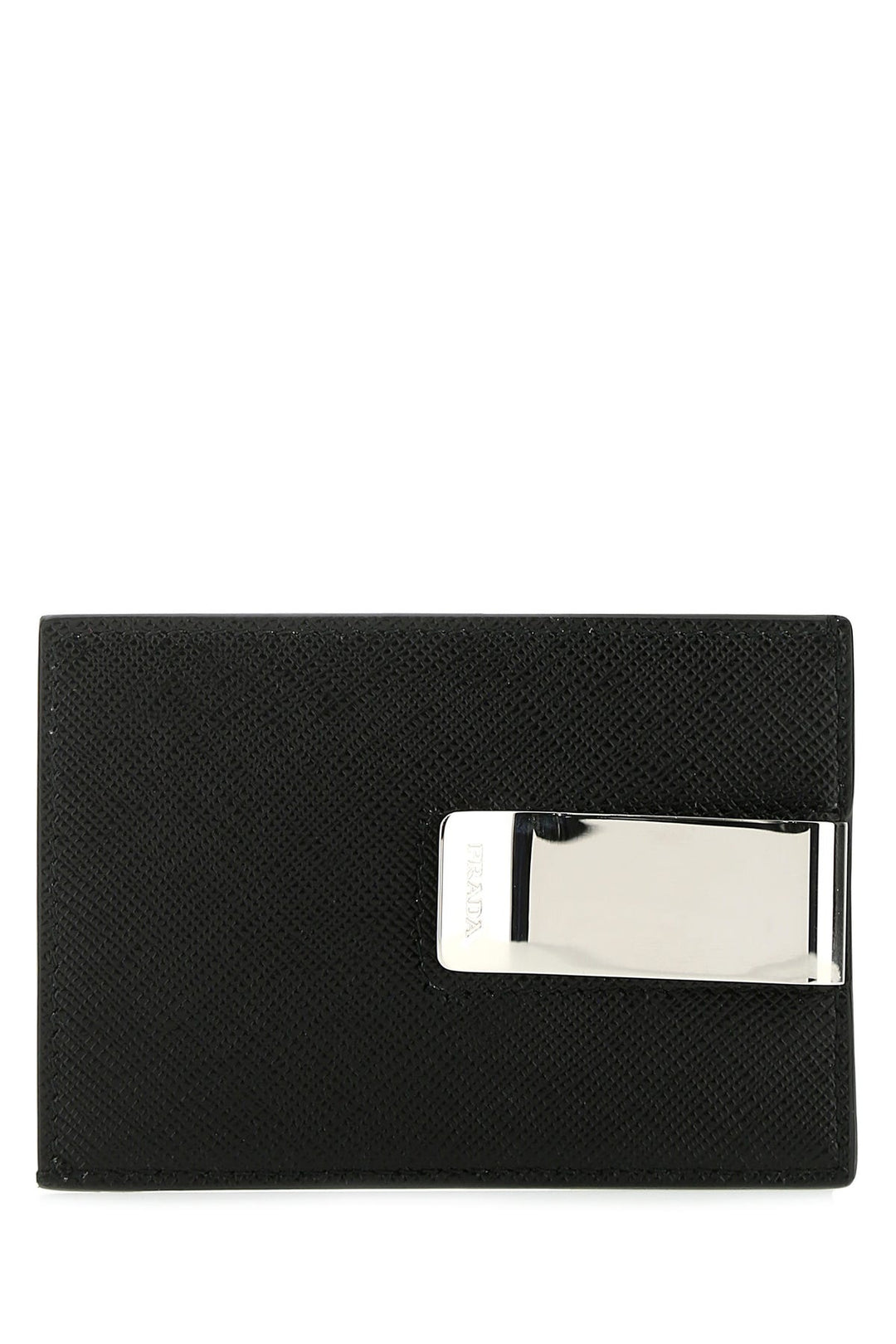 Black leather card holder