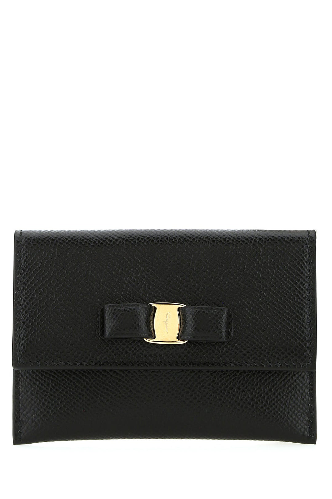 Black leather card holder