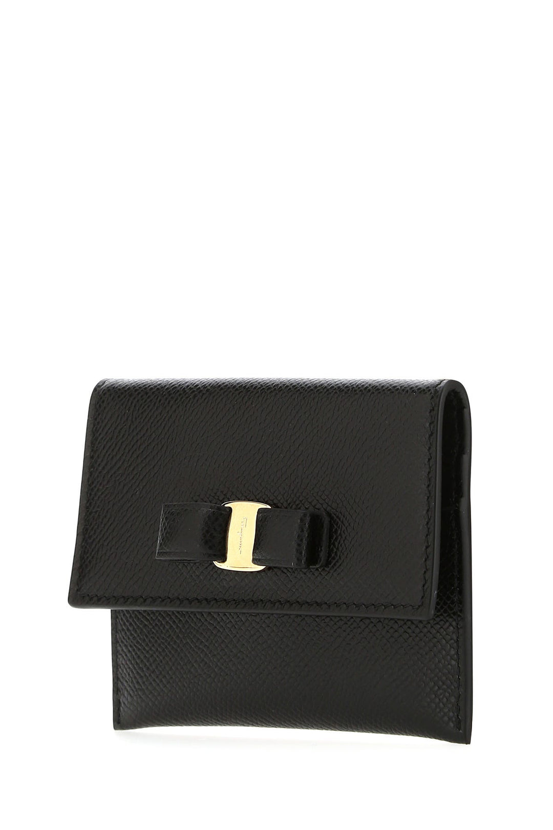 Black leather card holder