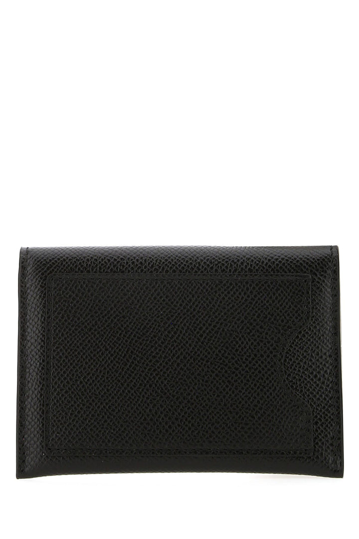 Black leather card holder