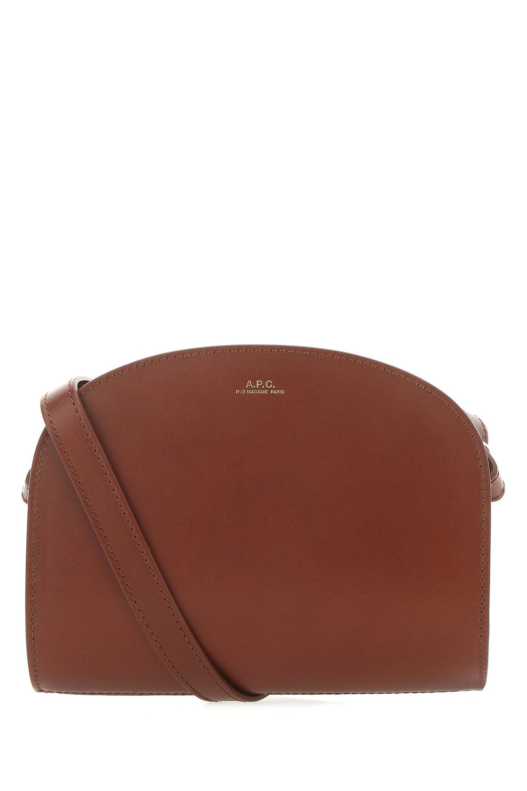 Caramel leather mini Demi Lune shoulder bag