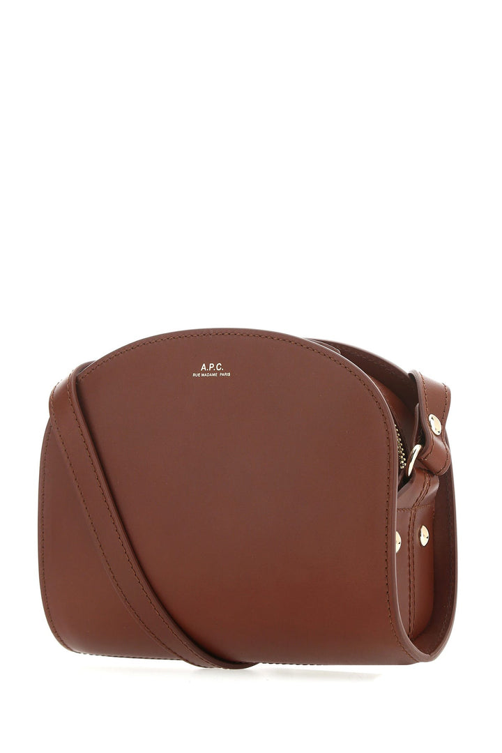 Caramel leather mini Demi Lune shoulder bag