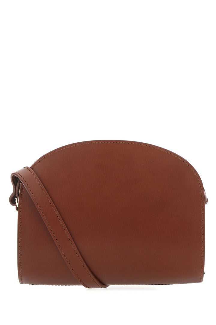 Caramel leather mini Demi Lune shoulder bag