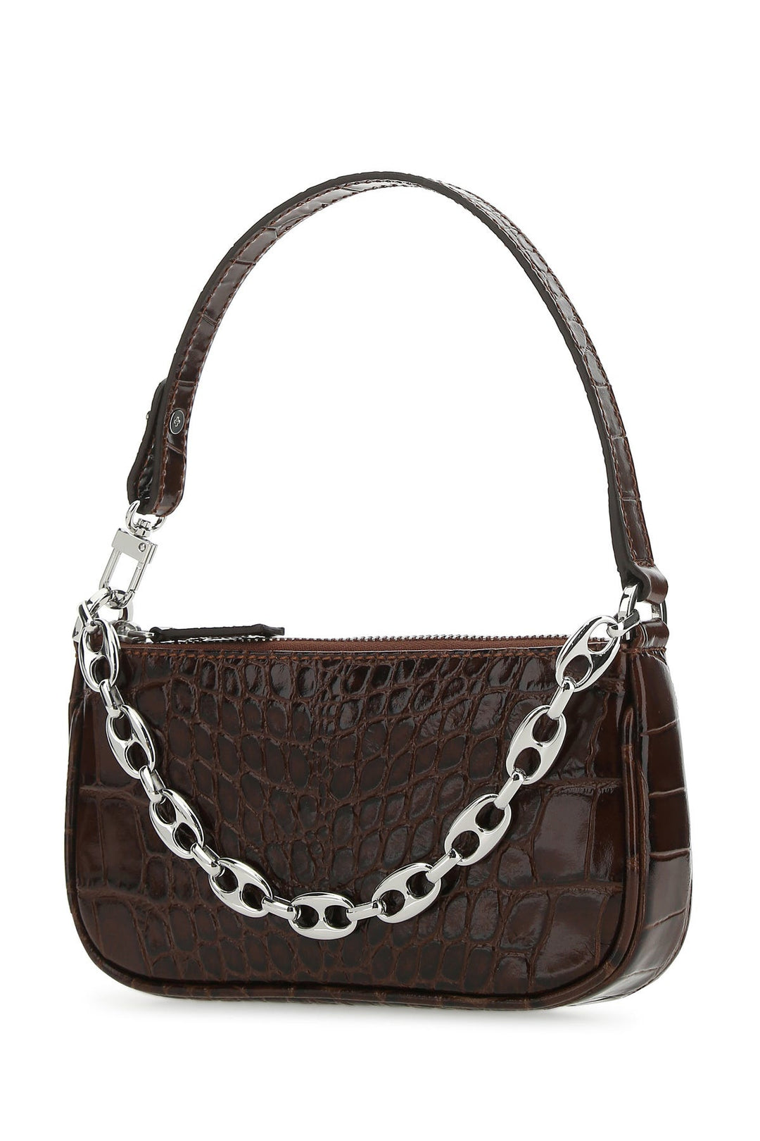 Chocolate leather mini Rachel handbag