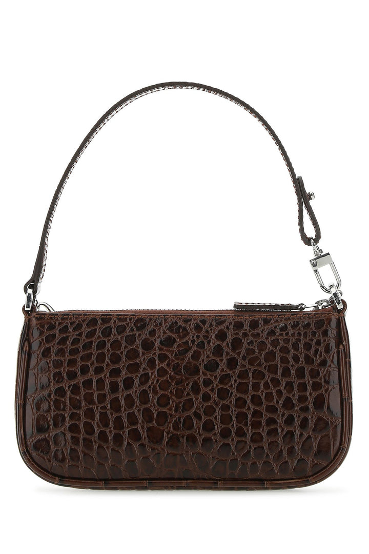 Chocolate leather mini Rachel handbag