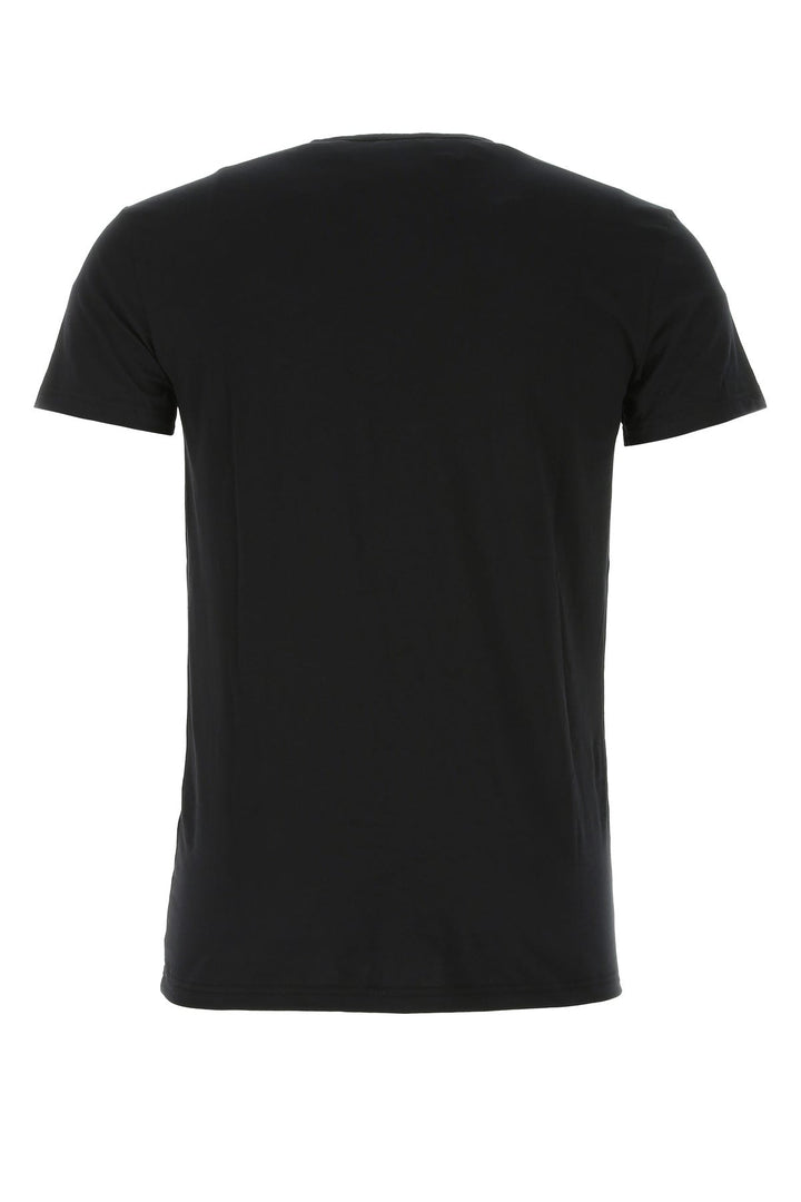 Black stretch cotton t-shirt