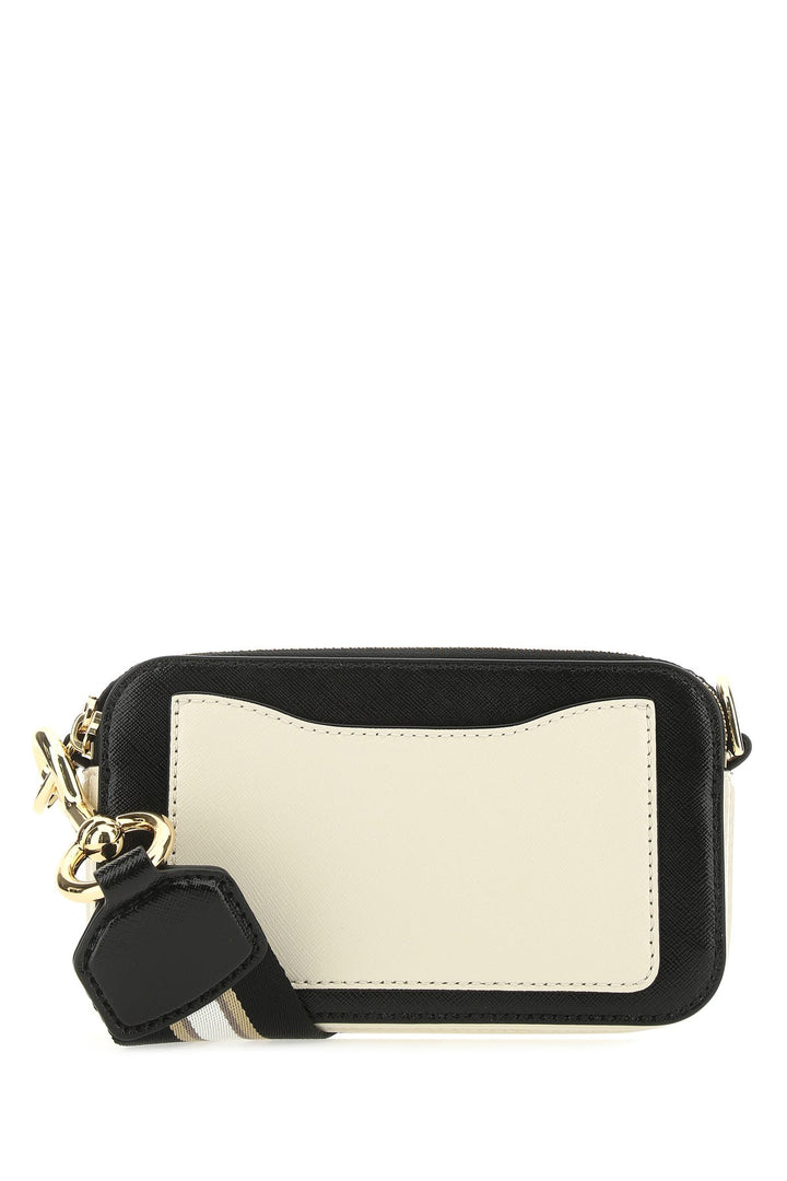 Two-tone leather The Snapshot crossbody bag