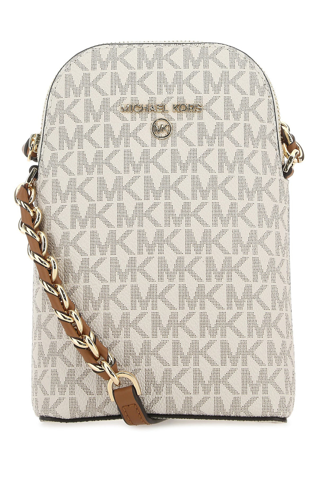 Printed leather crossbody bag