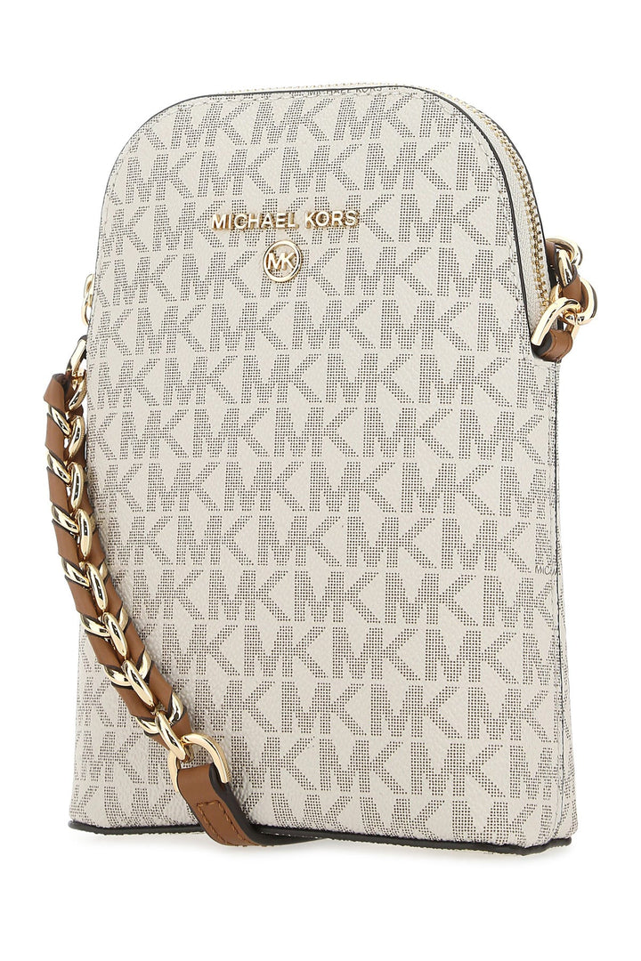 Printed leather crossbody bag