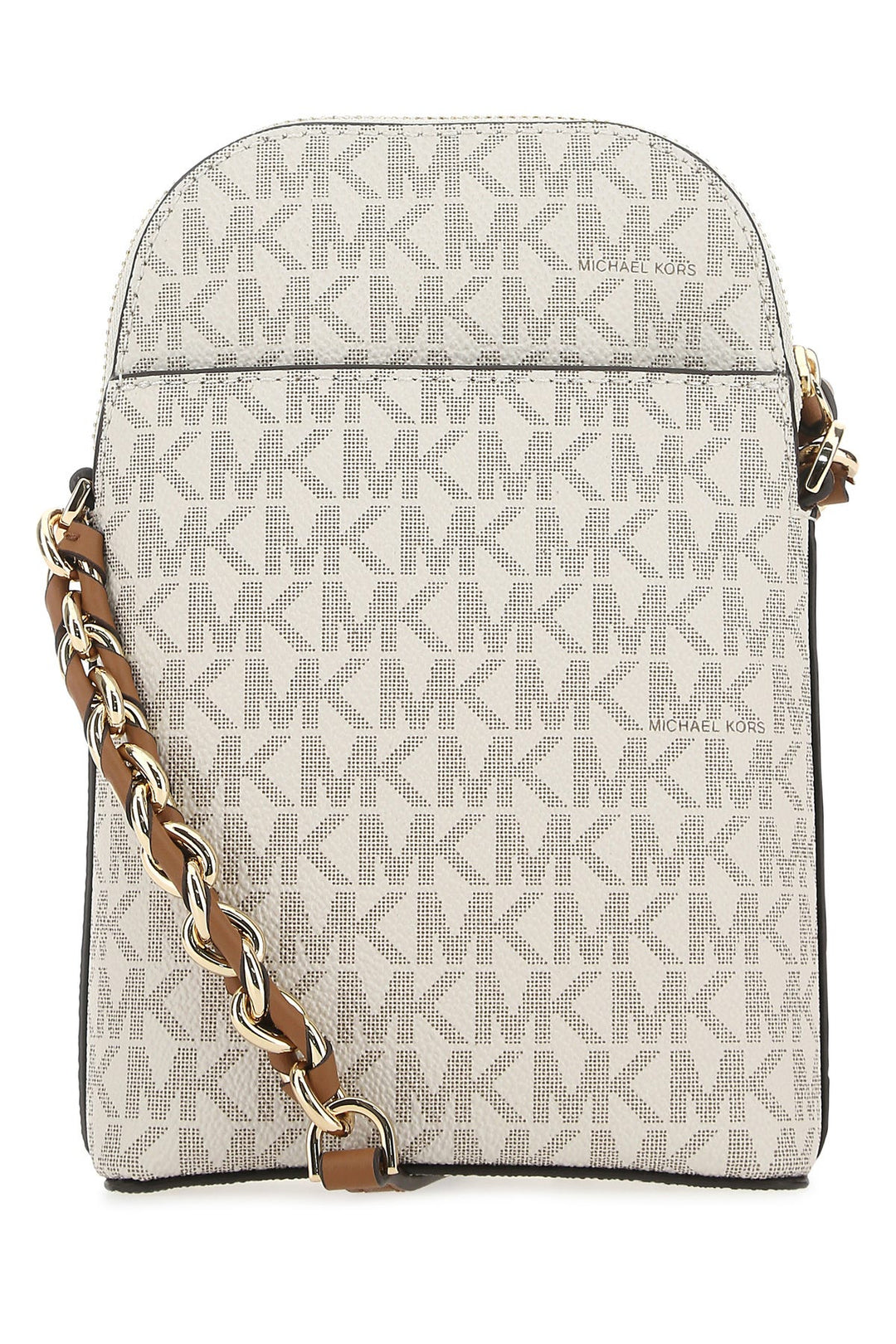 Printed leather crossbody bag