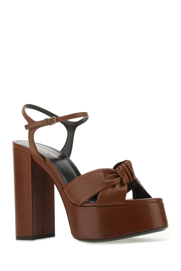 Brown leather Bianca 85 sandals