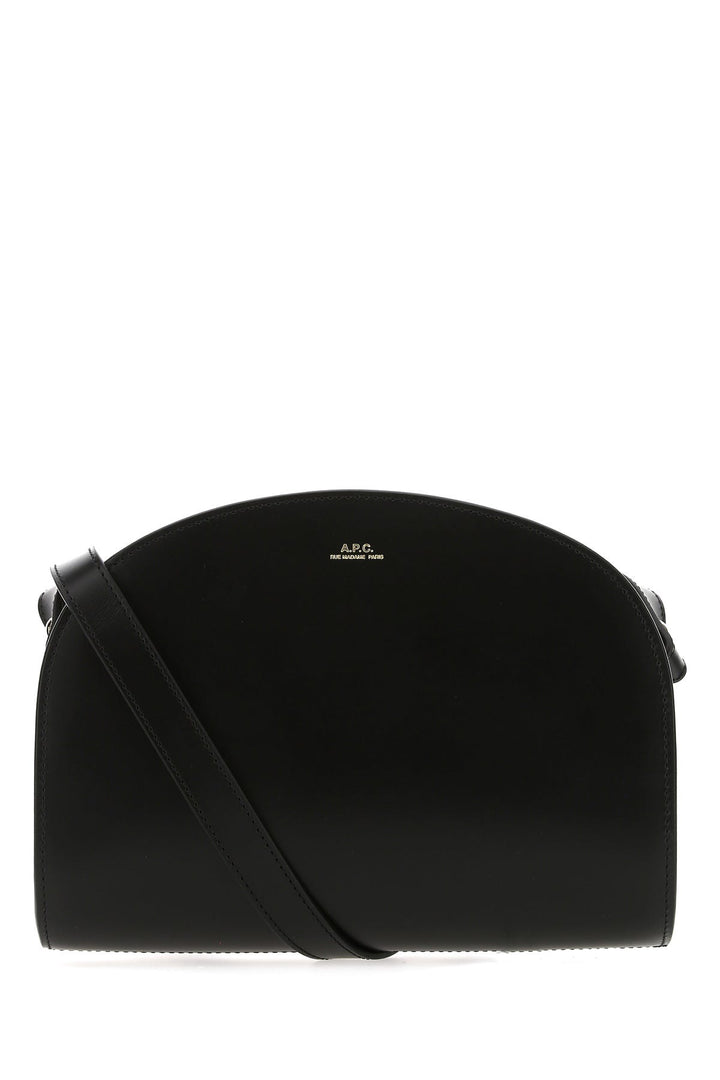 Black leather Demi Lune shoulder bag