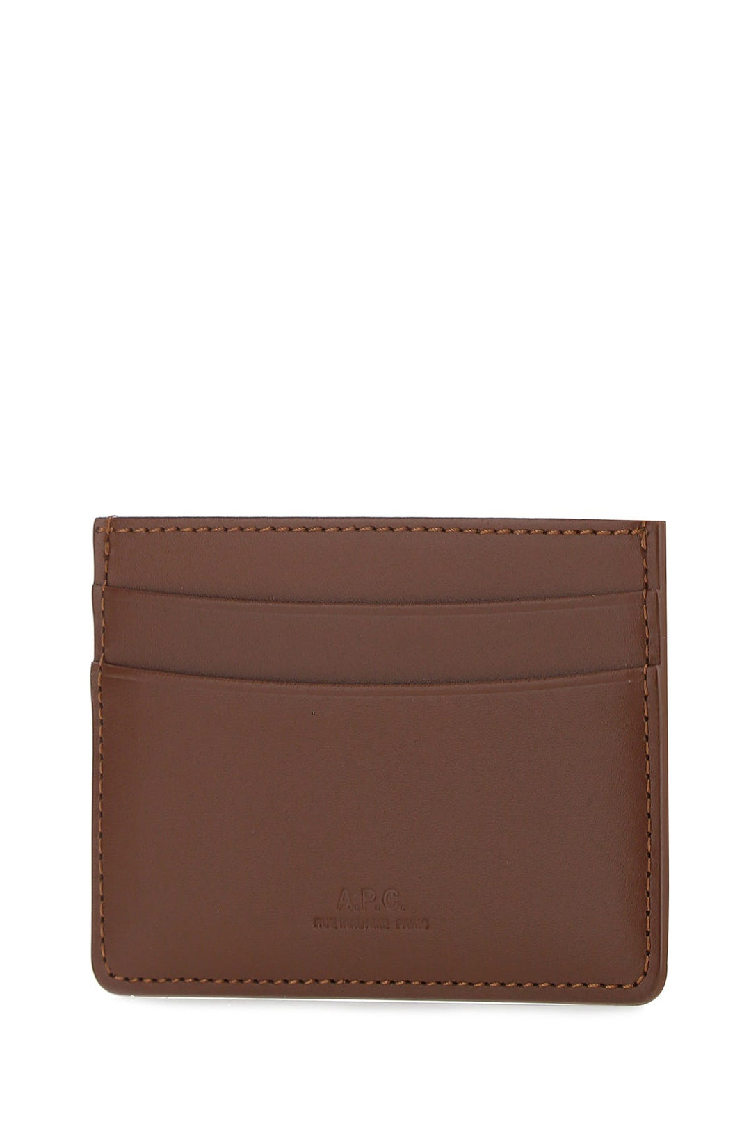 Brown leather card holder