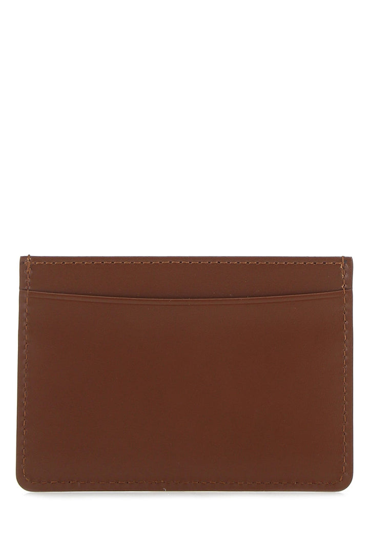 Brown leather card holder