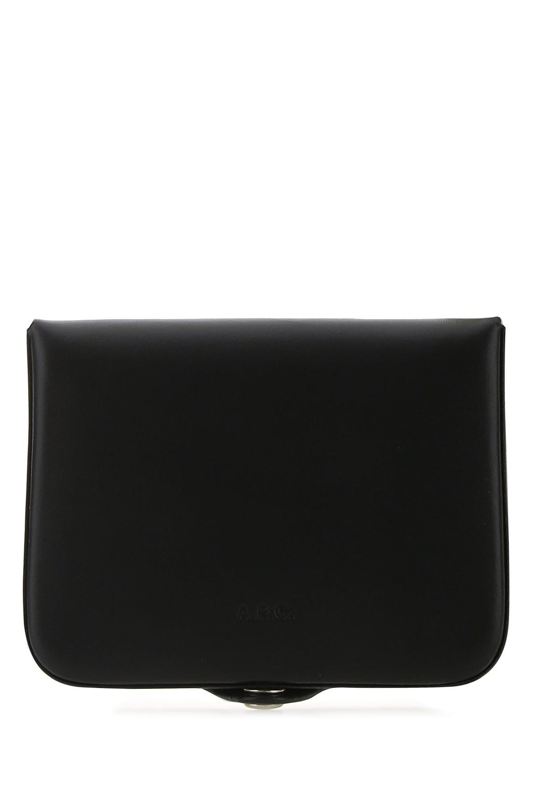 Black leather card holder