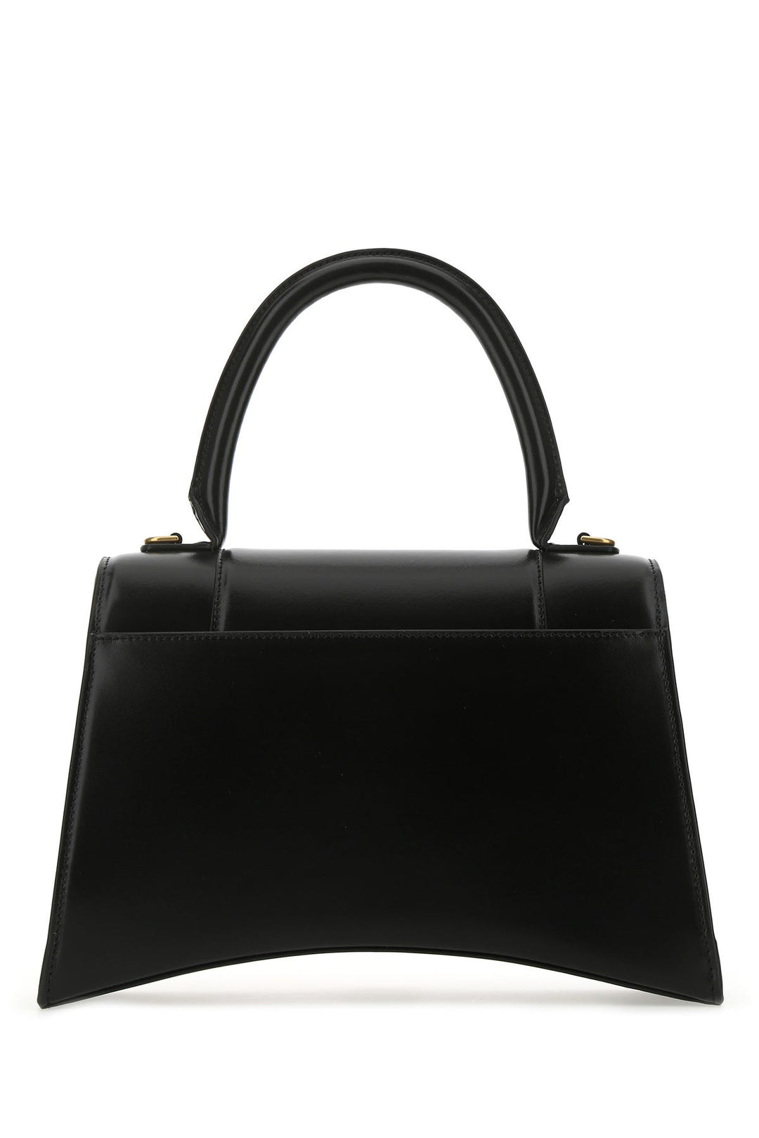 Black leather medium Hourglass handbag